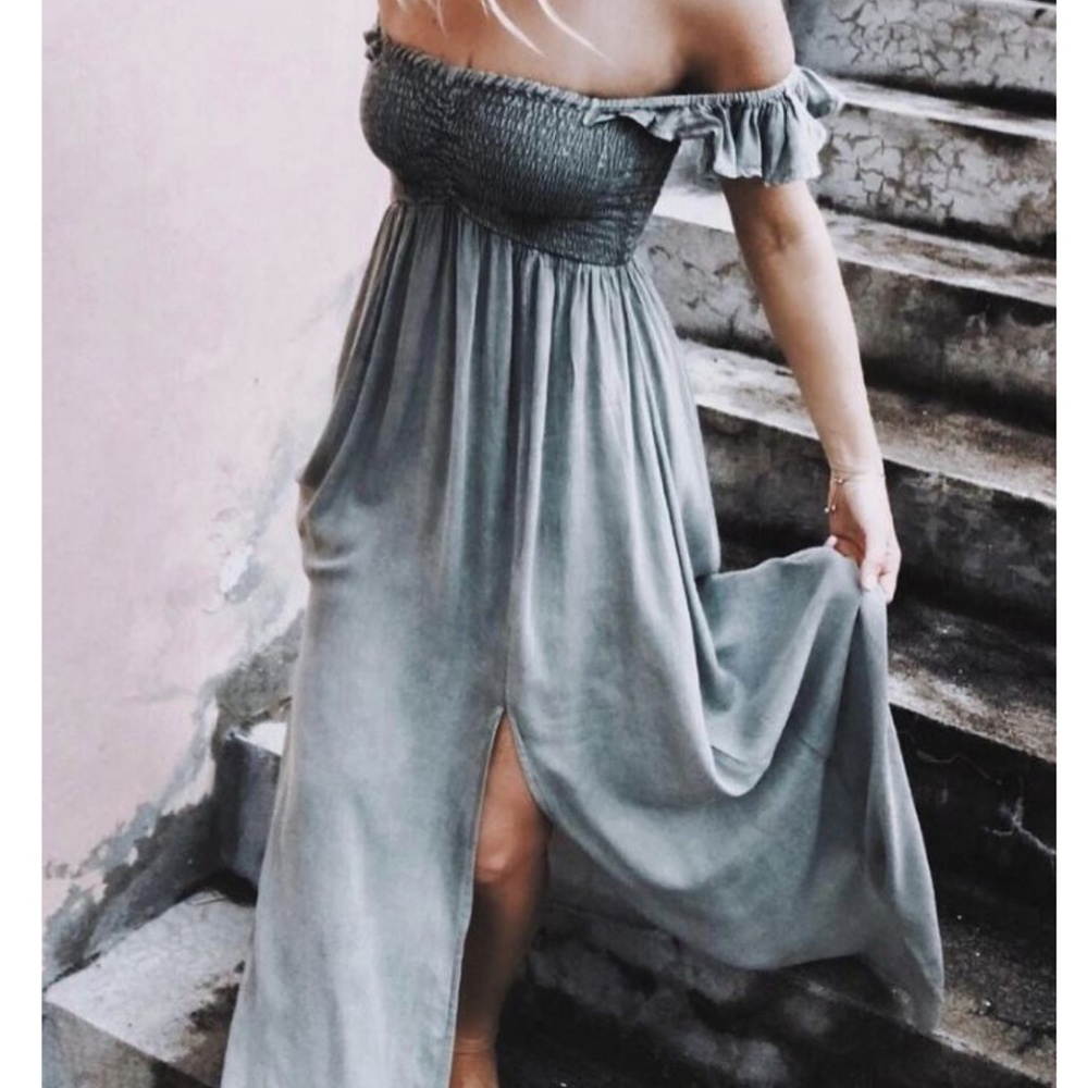 ISO Mineral washed maxi dress.